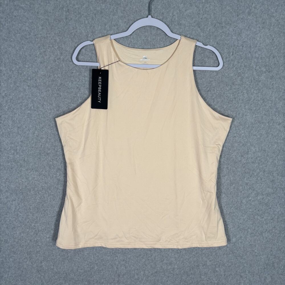Keep Beauty Tank 2XL‎ Peach Stretch Basic Layering Soft Athleisure Yoga Workout